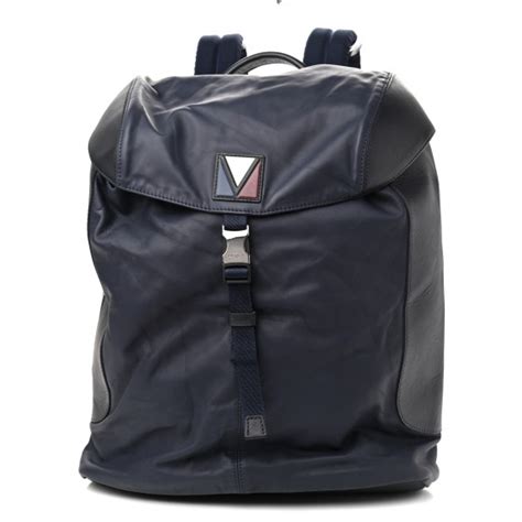 LOUIS VUITTON Calfskin Nylon V Line Pulse Backpack